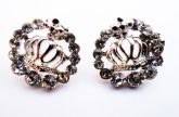 Brinco Coroa com Strass - Cód.: B0015