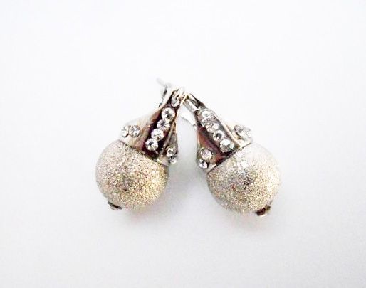 Brinco Bolinha com Strass - Cód.: B0002