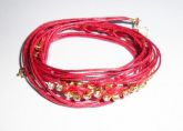 Pulseira Vermelha com Strass - Cód.: P0009