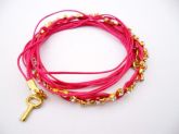 Pulseira Pink com Strass - Cód.: P0007