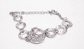 Pulseira Strass Meia Lua - Cód.: P0004