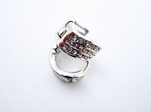 Brinco de Argola com Strass - Cód.: B0001
